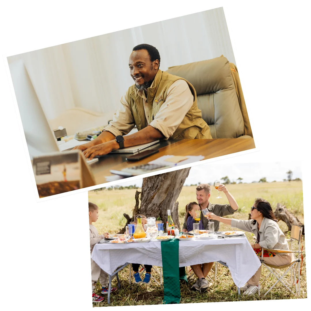 Gosheni Safaris team and safari guests